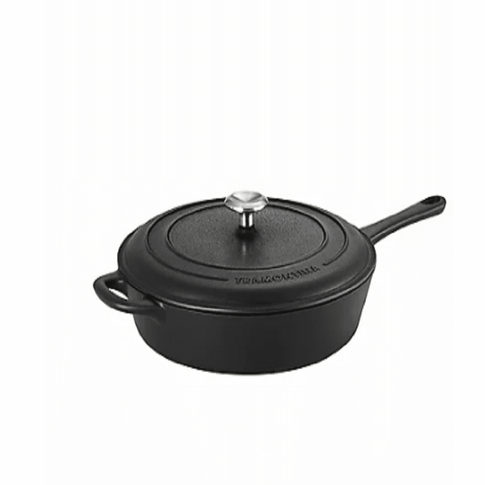  Tramontina Covered Cast Iron Skillet 12.5 inch, 80131/340DS:  Home & Kitchen