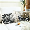 thumbnail image 4 of Black Brown Decorative Throw Pillow Covers 12x20 Inch Pillow Covers for Couch Living Room Bed Outdoor,Modern Sofa Throw Pillow Cover,Farmhouse Geometric Floral Linen Square Pillow Case,Set of 2, 4 of 6