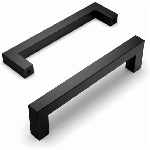 Set of 10 black kitchen handles 128 mm cc Sta
