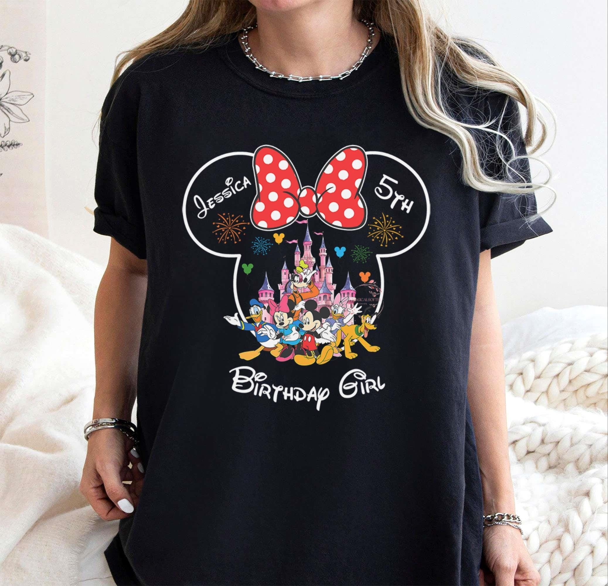 ChaChaCoo Personalized Disney Minnie Birthday T-shirt, Disney
