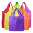 thumbnail image 4 of Happy Date Reusable-Grocery-Bags-Foldable-Machine-Washable-Shopping-Bags-Bulk Colorful 1/5 Pack Extra Large Folding Storage Bag Sturdy Lightweight Polyester Fabric, 4 of 10
