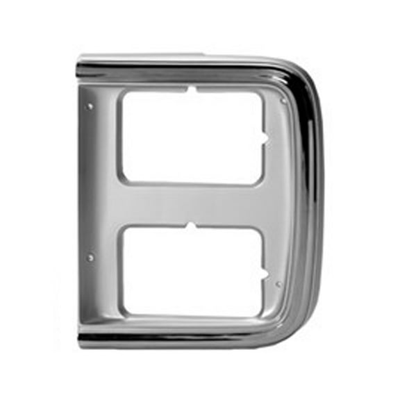 New Aftermarket  Premium Fit Chrome And Silver Driver Side Headlight Door 15596117 fits 1985-1991 Chevrolet G10