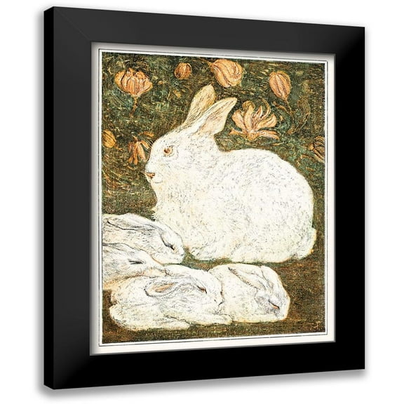 Hoytema, Theo van 12x14 Black Modern Framed Museum Art Print Titled - Rabbits