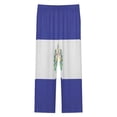 thumbnail image 4 of El Salvador Flags Womens Pyjamas Set Button Up Pyjamas Womens with Long Sleeve Top And Wide Leg Pants V-neck Loungewear Sets, 4 of 9