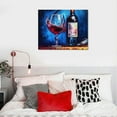 thumbnail image 4 of QZHH Graffiti Wall-Art - Wine Glass Wall Art for Kitchen - Canvas Art Wall Decor for Living Room Ready to Hang, 4 of 4