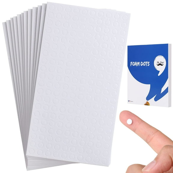Mr. Pen- Foam Dots, 2400 pcs, 12 Sheets, Adhesive Double Sided Foam Dots