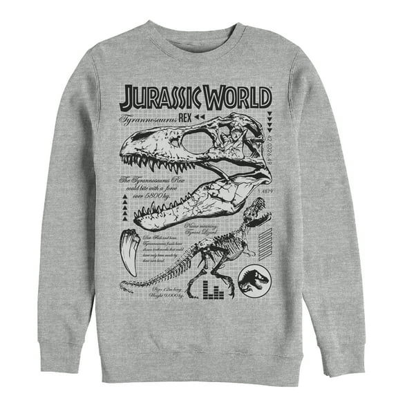 Men's Jurassic World: Fallen Kingdom T. Rex Details  Sweatshirt Athletic Heather Large