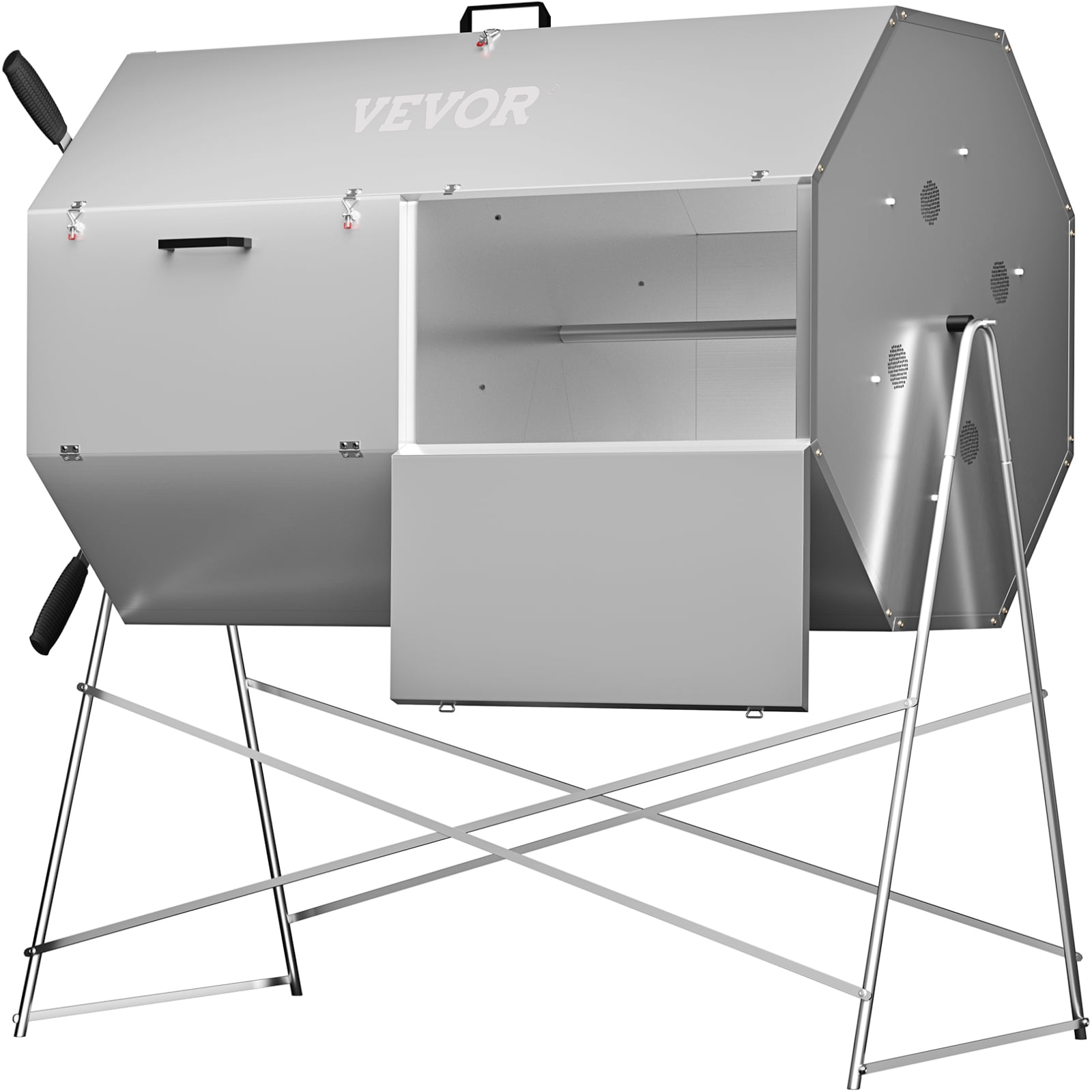 VEVOR Compost Tumbler, 71 US Gallons, Rustproof Stainless Steel Dual