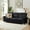 Black, variant on Aukfa 84" Contemporary Sofa for Living Room, Snowfleece 3-Seater Sofa with Naihead Trim, Gray