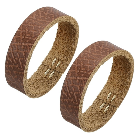Uxcell 2 Pack Leather Belt Loop Keeper for 1.26 Inch Wide Belt, Brown, 3.74x0.39inch