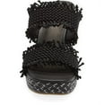 thumbnail image 2 of Cecelia New York Lady Zara Platform Sandals Women Slip On Open Toe Heel Wedge Sandal (Black, 10), 2 of 7