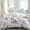 White, variant on Vintage Elk Fox Set of 4 Bedding Quilt Covers, Rustic Black White Simple Drawn Grass 4-Piece Bed Sheet Set with Extra Soft Bed Sheets Quilt Cover Pillowcase, Queen