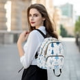 thumbnail image 6 of FORMRS Mini Backpack Purse for Women Travel Daypack Casual Shoulder Bag, Blue Simple Cartoon Snowmen, 6 of 7