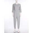 thumbnail image 7 of Hansber Adaptive Jumpsuit for Elderly Women Special Needs with Double Side Zippers Anti-Strip Easy Dress Grey M, 7 of 7