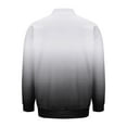 thumbnail image 5 of YLSDY Men's Ombre Bomber Jacket Long Sleeve Zipper Up Outwear Gradient Fashion Streetwear Coat Daily Wear Spring White XXL, 5 of 5