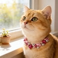 thumbnail image 4 of Cat Chain Collar with Cute Pet Paw & Metal Lock, Adjustable Sparkling Crystal Pet Necklace for Small Cats & Dogs, Rhinestones Jewelry Accessory Pink, 4 of 6