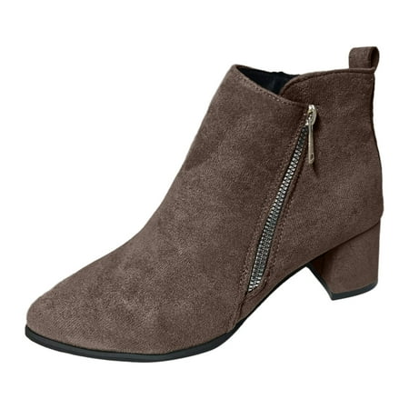 

Ketyyh-chn99 Boots for Women Ankle Fall Shoes for Women 2024 Women s Wedge Boots Platform Sole Slip On Wedge Ankle Booties Khaki 6.5