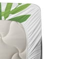 thumbnail image 3 of Ambesonne Forest Fitted & Top Sheet Set with Sham, Japanese Tree Leaf Artwork, White and Green, 3 of 4