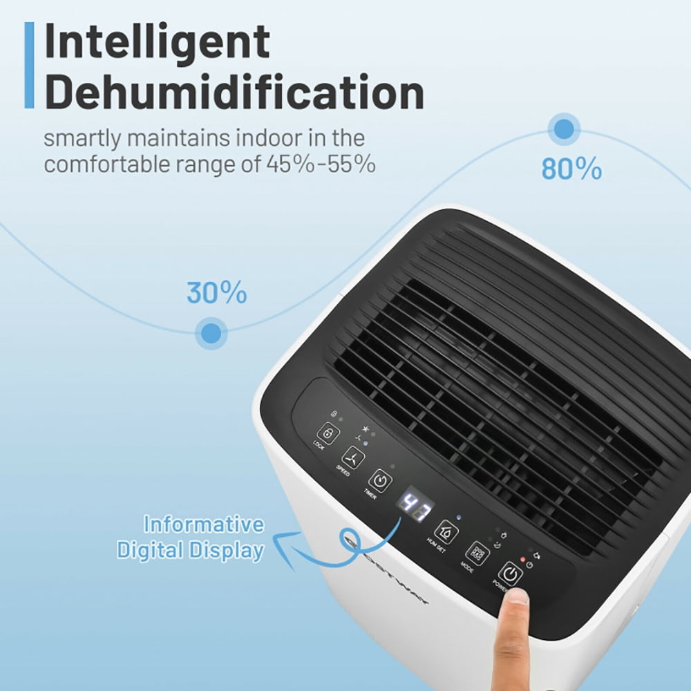 YYAo Dehumidifier Small Dehumidifiers,24 Pints 1500 Sq. ft Portable Dehumidifier For Medium To Large Spaces