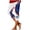 Blue, variant on Women's High Waist Yoga Pants Patriotic Print Compression Capri Leggings For 4th of July Workout And Fitness