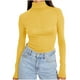 thumbnail image 3 of RKSTN Women's Mock Neck Long Sleeve Tops Oversized Turtleneck Slim Thermal Tight Underwear Long Sleeve T Shirts Womens Casusal Solid Plus Size Base Layer Loose Comfy Tees Shirt Fall Spring Clothes, 3 of 8