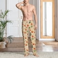 thumbnail image 2 of Gukieu Floral Strawberr Print Men's Home Trousers, Elastic Drawstring Home Pajamas Clothing Suitable for Adult Men-X-Large, 2 of 6
