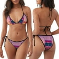 thumbnail image 3 of Balery Sunset Truck Highway Pijama Estampado Bikini de Dos Piezas para Mujer - Conjunto de Bikini Ajustable Sexy y Cómodo para Playa, 3 of 6