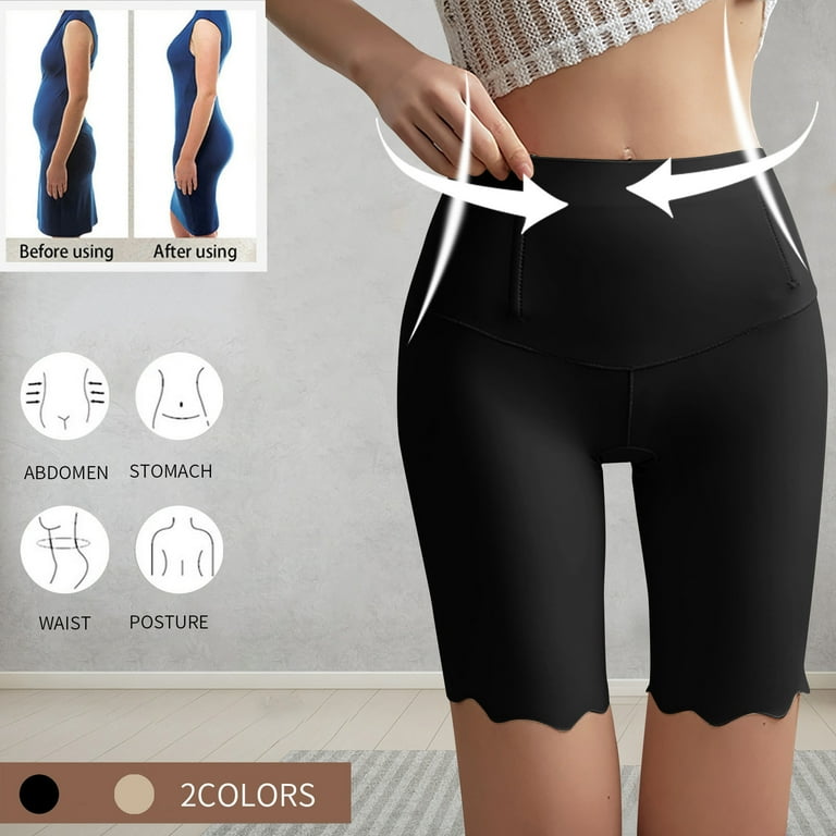 JNGSA Tummy Compression Garment for Women High Waist Cooling Shapewear  Shorts, Body Slimming Shorts Under Dress Black