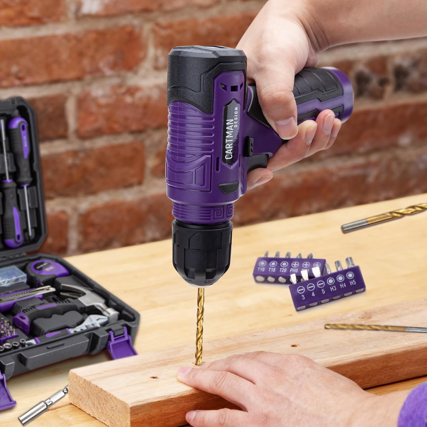 Kawasaki 840051 20-Piece Drill Kit with 19.2-Volt Ni-Cad Cordless