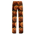 thumbnail image 7 of LHVUOA Womens Halloween Pajamas Pants Wide Leg Funny Graphic Pjs High Waist Lounge Pants, 7 of 7