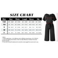 thumbnail image 5 of Chouyatou Women's Short Sleeve Bow Tie Wide Leg Cropped Capri Romper Palazzo Pants Jumpsuit, 5 of 5
