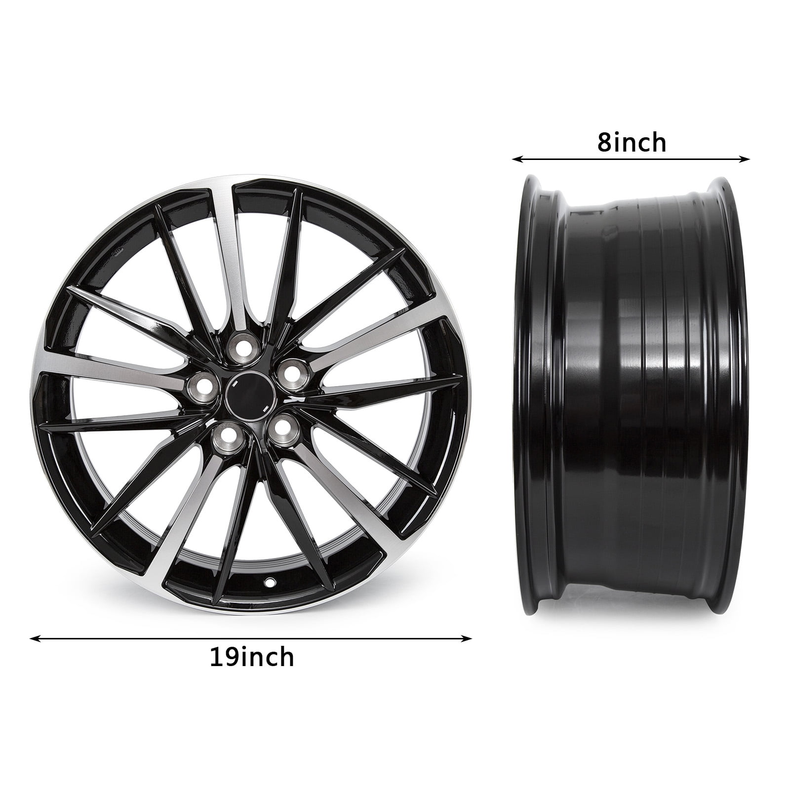 New 19x8" Premium Aluminum Alloy Wheel Rim for 2018 2019 2020 Toyota Camry XSE, 19 inch Replacement Wheels