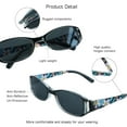 thumbnail image 2 of 3 Pairs Sunglasses Foldable with Blue Light Blocking lens Compact Folding Glasses for Women (Black, +1.00 Magnification), 2 of 6