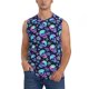 thumbnail image 1 of Balery Skull flower tie dye Camisetas sin mangas para hombre, absorbe la humedad y protege contra el mal olor.-Large, 1 of 7