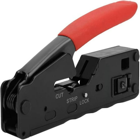 

High-Quality Professional Black Wire Stripper - Essential Versatile Cable Crimping Tool with Heavy Duty Cutters and Benders - Premium Precision Cat-5 Cat-6 Cat-7 Network Wires Wire Stri
