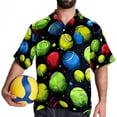 thumbnail image 4 of Tennis Men's Short Sleeve Poplin Shirt, Casual Printed Button Down, Summer Beach Hawaiian Shirts, Unisex, 4 of 6