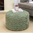 thumbnail image 5 of Ottoman Stuffed with PP Cotton Pouf Filler, Velvet Floor Pouf,Round Ottoman Foot Stool Cushion Storage Ottoman, 20 * 12 Inches Foot Rest for Living Room, Home Decor (Sage Green), 5 of 18