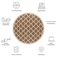 thumbnail image 5 of Safavieh Courtyard Amber Geometric Indoor/Outdoor Area Rug, Brown/Bone, 7'10" x 7'10" Round, 5 of 9