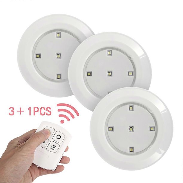 Led Under Cabinet Lights Wireless Remote Control LED Night Light Battery Operated Min Touch Lamp for Kitchen Closet Bedroom