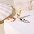 thumbnail image 4 of ZS 14G Shell Belly Clicker Rings 925 Sterling Silver Belly Button Piercing Curved Navel Piercing, 4 of 5