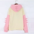 thumbnail image 5 of jsaierl Women Dinosaur Hoodie Long Sleeve Splice Cartoon Cute Sweatshirt Teens Girls Casual Pullover Girls Anime Cosplay Jumper Sweater, 5 of 6