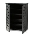 thumbnail image 3 of Baxton Studio Adalwin Modern and Contemporary Dark Gray 2-Door Wooden Entryway Shoe Storage Cabinet, 3 of 10