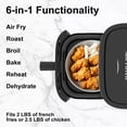 thumbnail image 2 of HOMEDAS 8-Quart Air Fryer, 6 Cooking Functions + Digital Touch Controls - Stainless Steel, New, 2 of 7