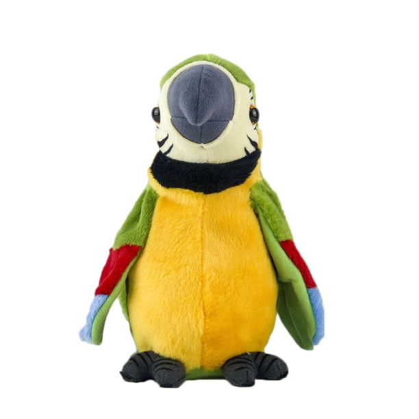 Juguete eléctrico de felpa, grabación de loro, juguete parlante, ala giratoria de loro, suministros educativos tempranos para niños (verde)