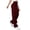 Wine, variant on LIaqionyy Cargo Pants for Women Elastic Waisted Wide Leg Baggy Drawstring Hiking Joggers Trousers with Pockets