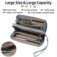 thumbnail image 4 of FALAN MULE Wallet for Women RFID Blocking Leather Large Capacity Zip Around Ladies Card Holdr Phone Purse Wristlet, 4 of 8