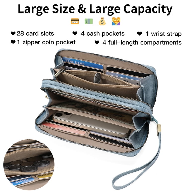 FALAN MULE Large Capacity Zip Around Wristlet Wallet photo 5
