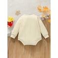 thumbnail image 3 of Baby Boys Girls Romper Long Sleeve Crew Neck Sun Print Fall Bodysuit for Casual Daily, 3 of 7