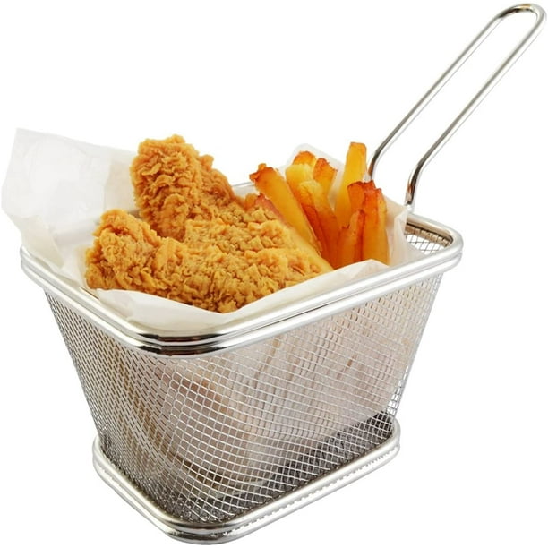 Chips Fry Baskets Stainless Steel Fryer Basket Strainer Serving Food