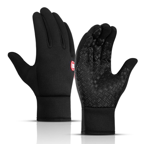 Outdoor Winter Plus Velvet Men's And Women's Ski Cold-proof Touch Screen Warm Sports Bicycle Riding Padded Gloves M